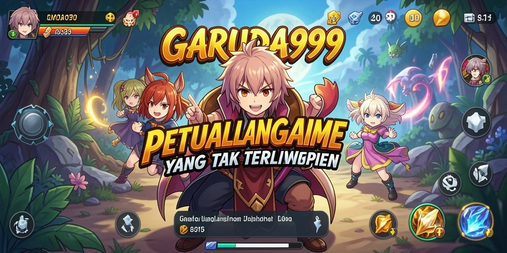 Tampilan gameplay GARUDA999 yang penuh aksi dan karakter anime yang menarik.