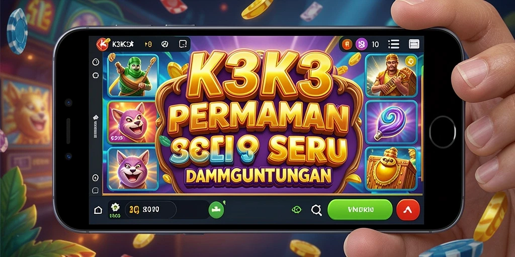 Screenshot K3K3 menampilkan gameplay Slot yang seru dan menggembirakan.