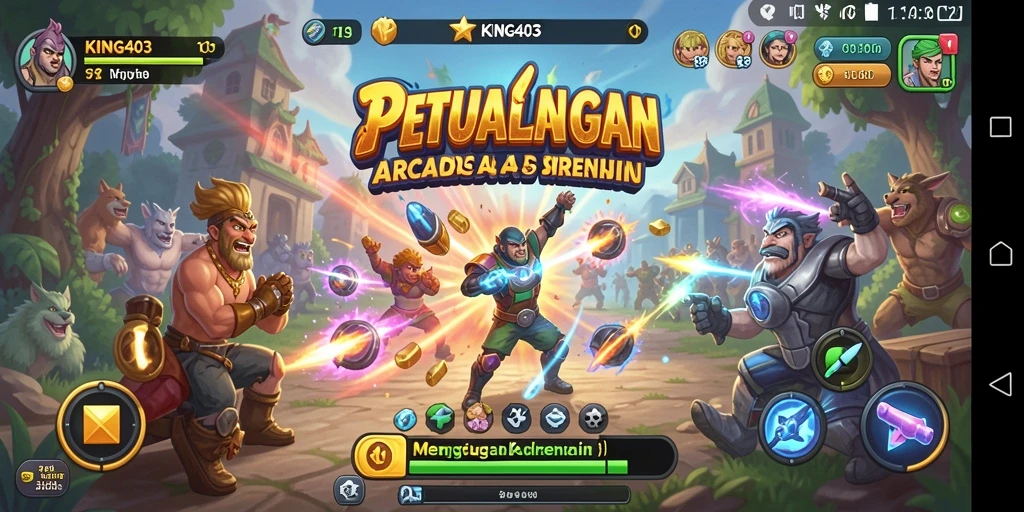 Screenshot <strong>KING403</strong> menampilkan gameplay seru dengan aksi melompat dan berlari.