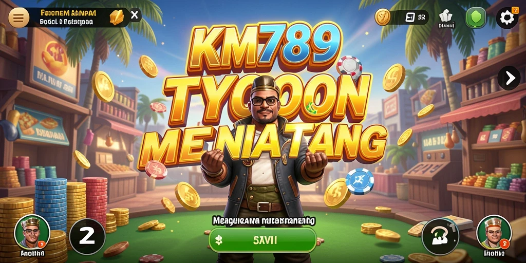 Screenshot KM789 menampilkan gameplay Tycoon yang dinamis dan menarik.